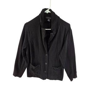 Tahari Women's Blazer  Lapel Collar Button Pockets Blazer Gray Size 1X Casual